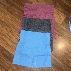 Set of Three High-Waisted Seamless Shorts